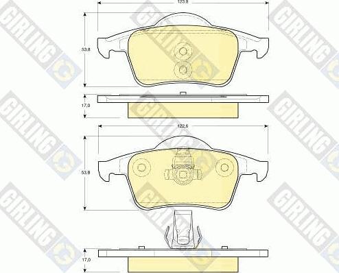 Girling 6113892 - Kit de plaquettes de frein, frein à disque cwaw.fr