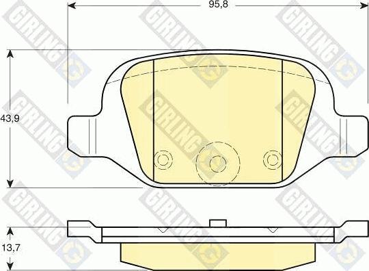 Girling 6113841 - Kit de plaquettes de frein, frein à disque cwaw.fr