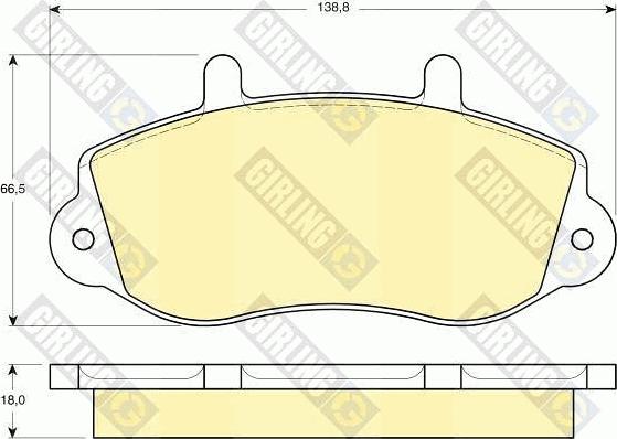 Girling 6113804 - Kit de plaquettes de frein, frein à disque cwaw.fr