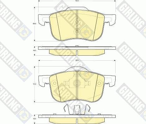 Girling 6113882 - Kit de plaquettes de frein, frein à disque cwaw.fr