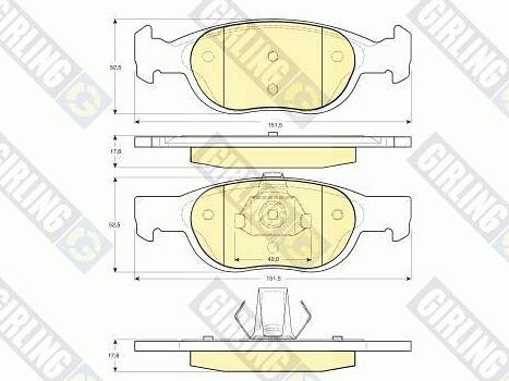 Girling 6113392 - Kit de plaquettes de frein, frein à disque cwaw.fr