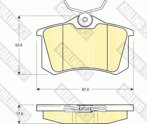 Girling 6113301 - Kit de plaquettes de frein, frein à disque cwaw.fr