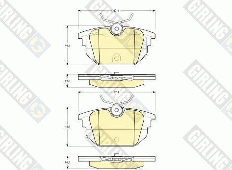 Girling 6113331 - Kit de plaquettes de frein, frein à disque cwaw.fr