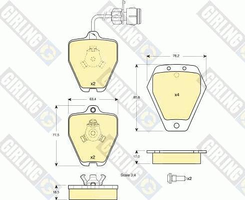 Girling 6113291 - Kit de plaquettes de frein, frein à disque cwaw.fr