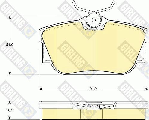 Girling 6113251 - Kit de plaquettes de frein, frein à disque cwaw.fr