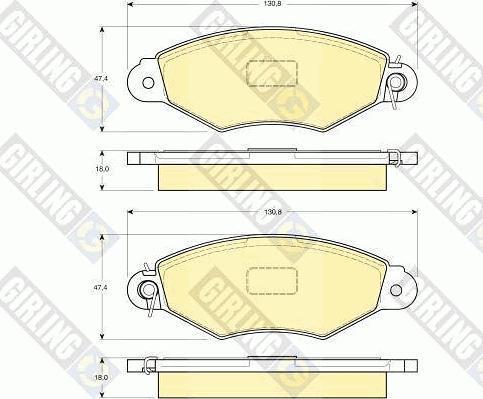 Girling 6113213 - Kit de plaquettes de frein, frein à disque cwaw.fr