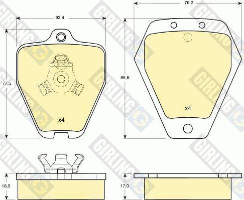 Girling 6113231 - Kit de plaquettes de frein, frein à disque cwaw.fr