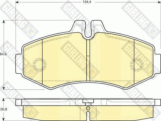 Girling 6113734 - Kit de plaquettes de frein, frein à disque cwaw.fr