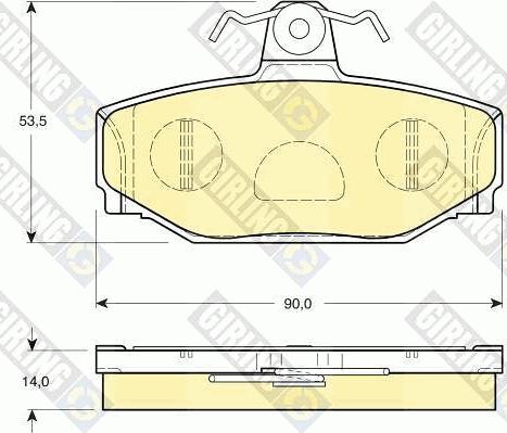 Girling 6113771 - Kit de plaquettes de frein, frein à disque cwaw.fr