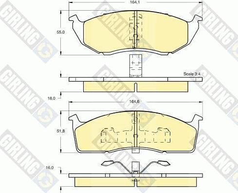 Girling 6112443 - Kit de plaquettes de frein, frein à disque cwaw.fr