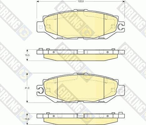 Girling 6112409 - Kit de plaquettes de frein, frein à disque cwaw.fr