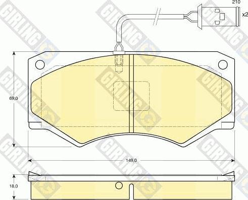 Girling 6112489 - Kit de plaquettes de frein, frein à disque cwaw.fr