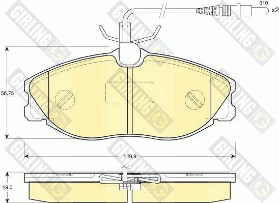 Girling 6112591 - Kit de plaquettes de frein, frein à disque cwaw.fr