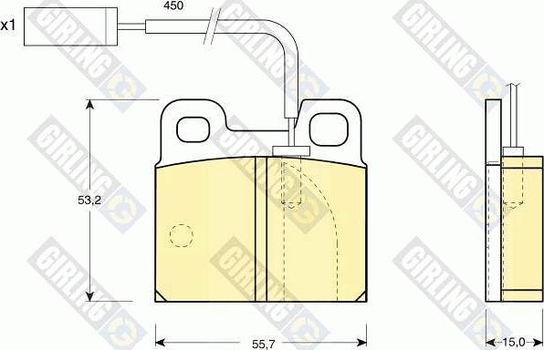 Girling 6112502 - Kit de plaquettes de frein, frein à disque cwaw.fr