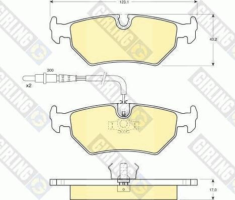 Girling 6112582 - Kit de plaquettes de frein, frein à disque cwaw.fr