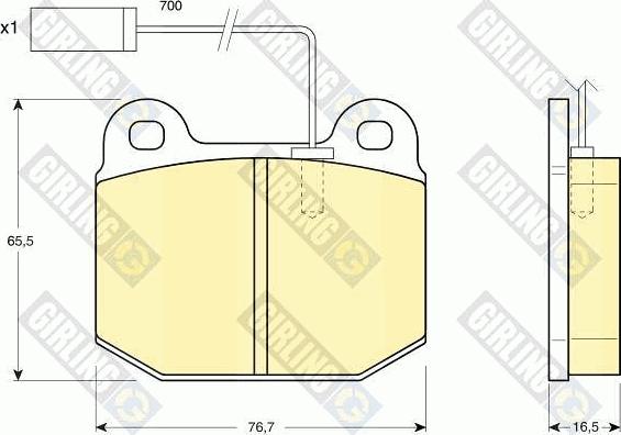 Girling 6112532 - Kit de plaquettes de frein, frein à disque cwaw.fr