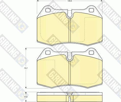 Girling 6112699 - Kit de plaquettes de frein, frein à disque cwaw.fr