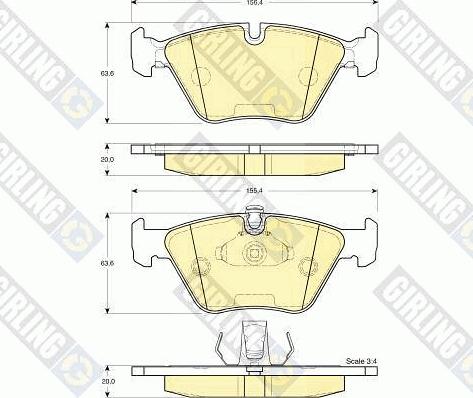 Girling 6112642 - Kit de plaquettes de frein, frein à disque cwaw.fr