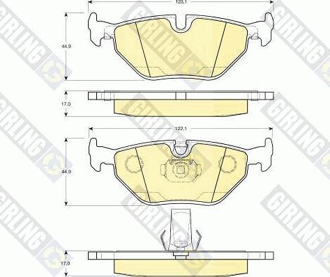 Girling 6112652 - Kit de plaquettes de frein, frein à disque cwaw.fr