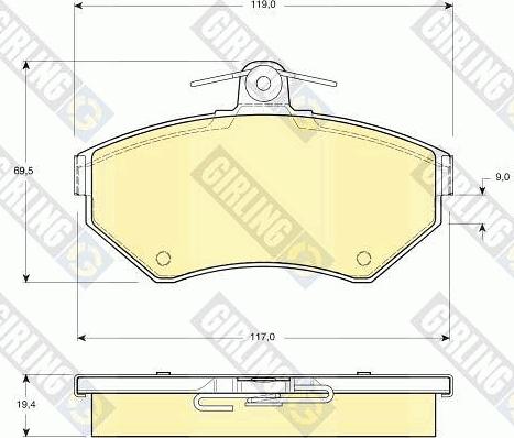 Girling 6112661 - Kit de plaquettes de frein, frein à disque cwaw.fr