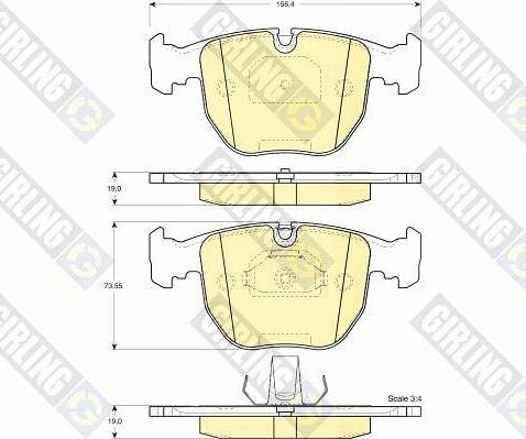 Girling 6112612 - Kit de plaquettes de frein, frein à disque cwaw.fr