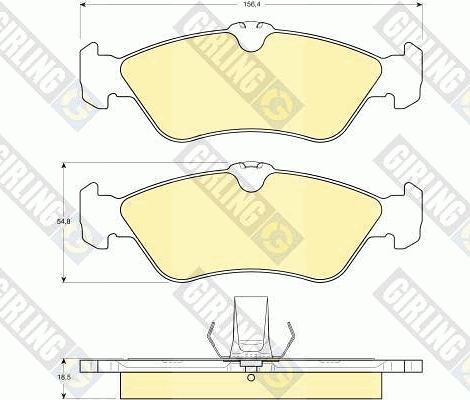 Girling 6112632 - Kit de plaquettes de frein, frein à disque cwaw.fr