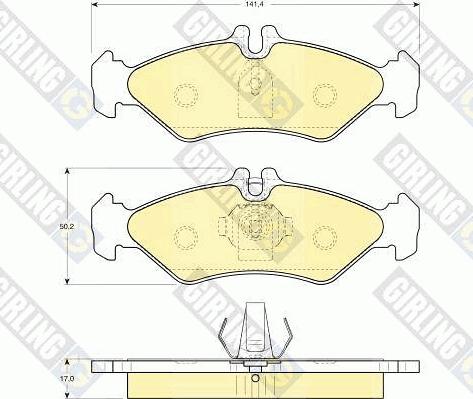 Girling 6112622 - Kit de plaquettes de frein, frein à disque cwaw.fr