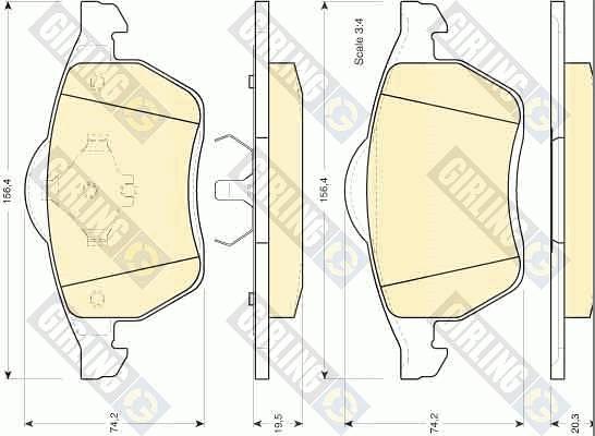 Girling 6112042 - Kit de plaquettes de frein, frein à disque cwaw.fr