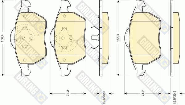 Girling 6112002 - Kit de plaquettes de frein, frein à disque cwaw.fr