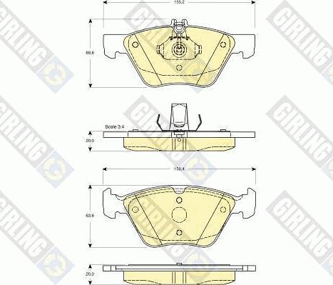 Girling 6112152 - Kit de plaquettes de frein, frein à disque cwaw.fr