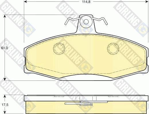 Girling 6112801 - Kit de plaquettes de frein, frein à disque cwaw.fr