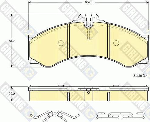 Girling 6112889 - Kit de plaquettes de frein, frein à disque cwaw.fr