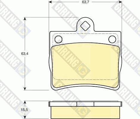 Girling 6112832 - Kit de plaquettes de frein, frein à disque cwaw.fr