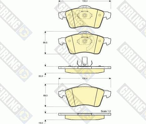 Girling 6112822 - Kit de plaquettes de frein, frein à disque cwaw.fr