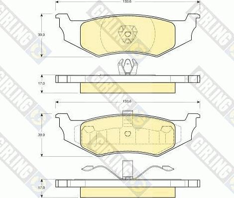 Girling 6112345 - Kit de plaquettes de frein, frein à disque cwaw.fr