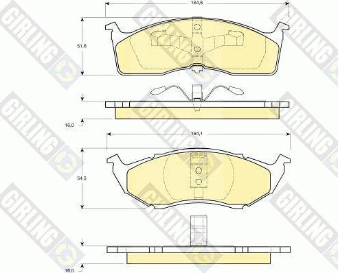 Girling 6112363 - Kit de plaquettes de frein, frein à disque cwaw.fr