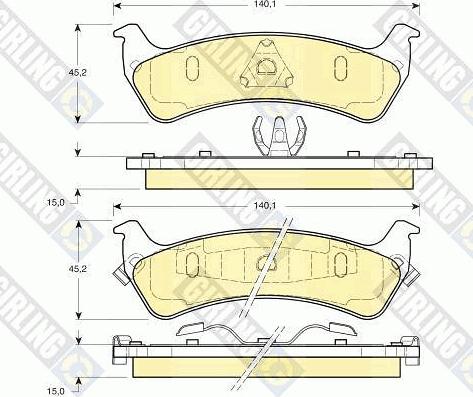 Girling 6112385 - Kit de plaquettes de frein, frein à disque cwaw.fr