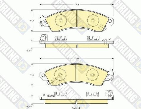 Girling 6112269 - Kit de plaquettes de frein, frein à disque cwaw.fr