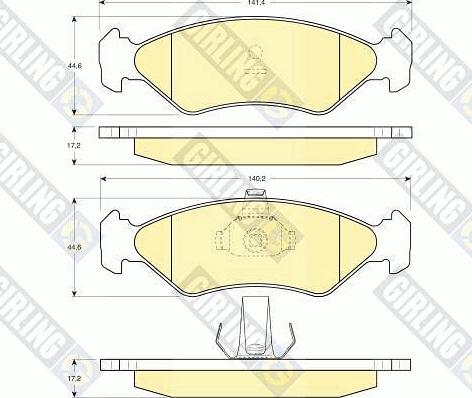 Girling 6112212 - Kit de plaquettes de frein, frein à disque cwaw.fr