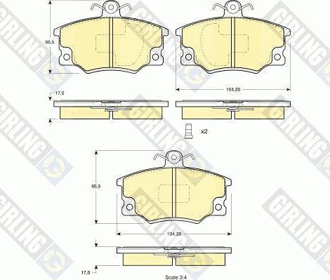 Girling 6112231 - Kit de plaquettes de frein, frein à disque cwaw.fr