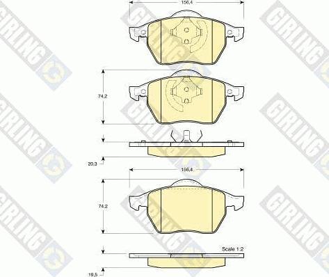 Girling 6112752 - Kit de plaquettes de frein, frein à disque cwaw.fr