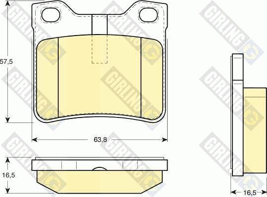 Girling 6112762 - Kit de plaquettes de frein, frein à disque cwaw.fr