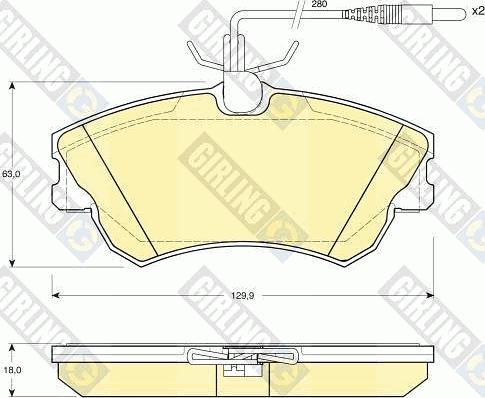 Girling 6112701 - Kit de plaquettes de frein, frein à disque cwaw.fr