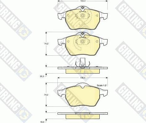 Girling 6112712 - Kit de plaquettes de frein, frein à disque cwaw.fr