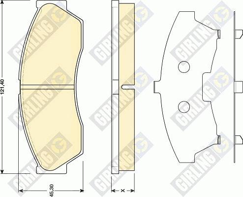 Girling 6117969 - Kit de plaquettes de frein, frein à disque cwaw.fr