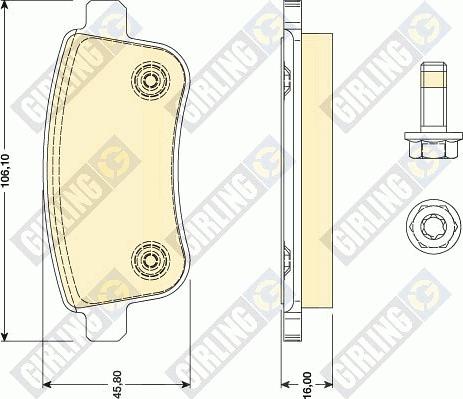 Girling 6117911 - Kit de plaquettes de frein, frein à disque cwaw.fr