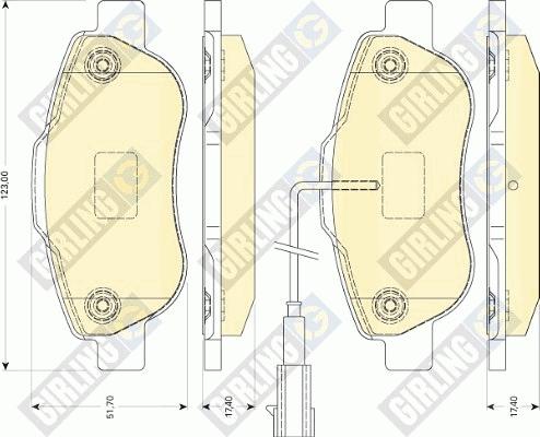 Girling 6117464 - Kit de plaquettes de frein, frein à disque cwaw.fr