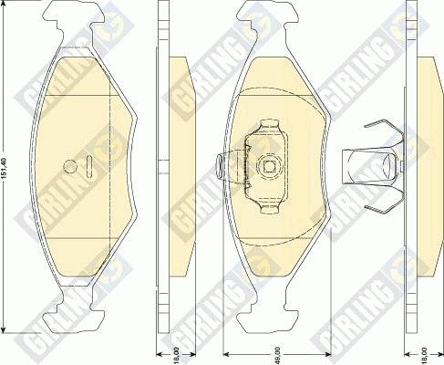 Girling 6117512 - Kit de plaquettes de frein, frein à disque cwaw.fr