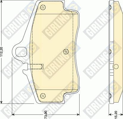 Girling 6117579 - Kit de plaquettes de frein, frein à disque cwaw.fr