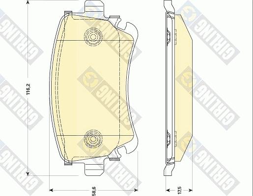 Girling 6117691 - Kit de plaquettes de frein, frein à disque cwaw.fr